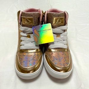 Kids High Top Skechers (Pink)